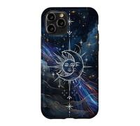 Custodia per iPhone 11 Pro Mystical Sun Moon Nebula Art Cosmic Harmony Design