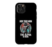 Custodia per iPhone 11 Pro Nascondi la tua mamma The Alpha is Here Wolf Maschio Werwolf Meme