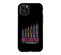 Custodia per iPhone 11 Pro Needle Size Matters Funny Nursing And Nurses