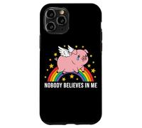 Custodia per iPhone 11 Pro Nessuno crede in me Stelle di maiale alato