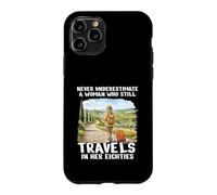 Custodia per iPhone 11 Pro Never Underestimate Woman 80s Anni Ottanta Travel Design