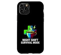 Custodia per iPhone 11 Pro Night Shift Survival Mode Nurse Medical Coffee