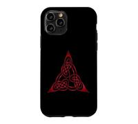 Custodia per iPhone 11 Pro Nodo Triangolo Con Fili Doppiati Rosso