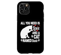 Custodia per iPhone 11 Pro Nome gatto personalizzato Dante Cute Kitty Pet Amante