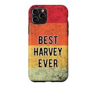 Custodia per iPhone 11 Pro Nome personalizzato Harvey I love Harvey Retro stile vintage