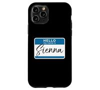 Custodia per iPhone 11 Pro Nome Sienna Tag Personalizzato Donna Ragazza Ciao Introduzione