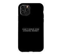 Custodia per iPhone 11 Pro Non posso servire Dio a caccia di soldi cristiano minimalista