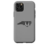Custodia per iPhone 11 Pro North Carolina NC Deer Hunting Shed Antlers Design