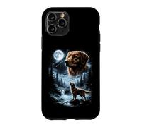 Custodia per iPhone 11 Pro Nova Scotia Duck Tolling Retriever che ulula alla luna anni '90