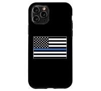 Custodia per iPhone 11 Pro Nurse Police Wife Officer Thin Blue Line Heart Flag