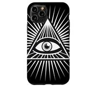 Custodia per iPhone 11 Pro Occhio onnivista, simbolo, piramide, Dio, massone, stella