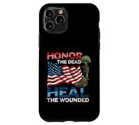Custodia per iPhone 11 Pro Onore patriottico i morti guariscono il guerriero ferito americano