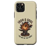 Custodia per iPhone 11 Pro Opera d'arte di Iron And Soul Blacksmith Forge Incudine Hammer
