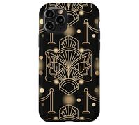 Custodia per iPhone 11 Pro Opera d'arte ispirata alla vita notturna Art Deco con elegante geometria