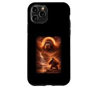 Custodia per iPhone 11 Pro Orangutan Ululando Alla Luna Vintage Divertente Mistico