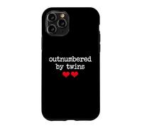 Custodia per iPhone 11 Pro Outnumbered By Twins Boys Girls Dad Soon to Be Mom Pregnancy