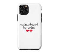 Custodia per iPhone 11 Pro Outnumbered By Twins Boys Girls Dad Soon to Be Mom Pregnancy