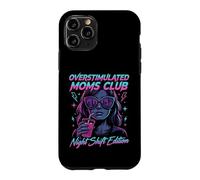 Custodia per iPhone 11 Pro Overstimulated Moms Club Retro Night Shift Edition Mama
