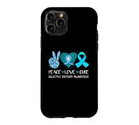 Custodia per iPhone 11 Pro Peace Love Cure Consapevolezza del mutismo selettivo, colore: verde acqua, speranza