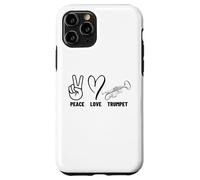 Custodia per iPhone 11 Pro Peace Love Trumpet Proud Uomo Donna Trumpeter