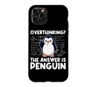 Custodia per iPhone 11 Pro Pensare troppo La risposta è Penguin Divertente Insegnante di Matematica