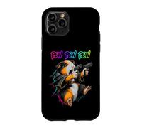 Custodia per iPhone 11 Pro Pew Pew Pew Divertente cavia Laser Blaster Cavy Animal Humor