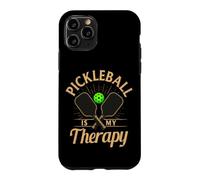 Custodia per iPhone 11 Pro Pickleball è la mia terapia divertente Pickle Ball Citazione