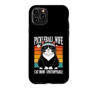 Custodia per iPhone 11 Pro Pickleball Moglie Gatto Mamma Inarrestabile Paddle Player