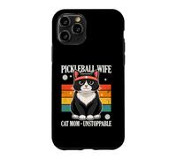 Custodia per iPhone 11 Pro Pickleball Moglie Gatto Mamma Inarrestabile Paddle Player