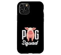 Custodia per iPhone 11 Pro Pig Squad Team Crew Farmer Group Farm Animal Rosa
