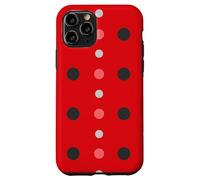 Custodia per iPhone 11 Pro Pink & Red Black Polka Dot Ladybug Cute Lady Bug Polka Dots