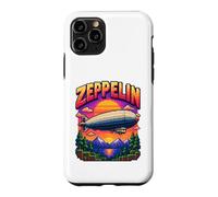 Custodia per iPhone 11 Pro Pixel Art Zeppelin 8-Bit Retro Gaming Airship Dirigible