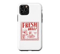 Custodia per iPhone 11 Pro Pizza Satan "Fresh Hell" Satan Occult Satanic Lucifer