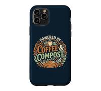 Custodia per iPhone 11 Pro Powered By Coffee & Compost Funny Gardener