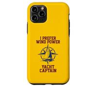 Custodia per iPhone 11 Pro Preferisco lo yacht a energia eolica Captain Sailing Compass