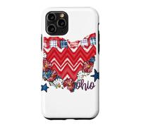 Custodia per iPhone 11 Pro Profilo dello stato floreale patriottico dell'Ohio