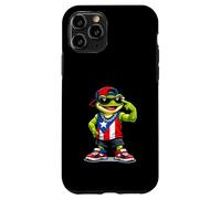 Custodia per iPhone 11 Pro Progetto grafico Ojo Watchful National Frog Puerto Rico Pride