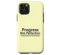 Custodia per iPhone 11 Pro Progress Not Perfection Inspirational Self Improvement