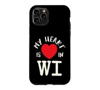 Custodia per iPhone 11 Pro Proud State My Heart Is In WI Wisconsin