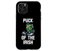 Custodia per iPhone 11 Pro Puck of the Irish Leprechaun Hockey St Patricks Day Divertente