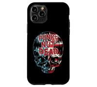 Custodia per iPhone 11 Pro Punks Not Dead Punk Rock USA Bandiera Vinile Record LP Skull