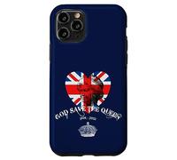 Custodia per iPhone 11 Pro Queen Elizabeth II save the queen memoriam 1926 - 2022 Love