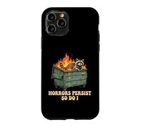 Custodia per iPhone 11 Pro Raccoon in Fire Dumpster Humour sopravvive ai tempi difficili