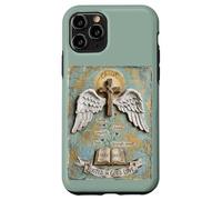 Custodia per iPhone 11 Pro Radicato nell'amore di Dio Cristo Cross Wings Bibbia