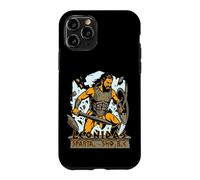 Custodia per iPhone 11 Pro Re Leonida di Sparta 540 dc Spartano con elmetto