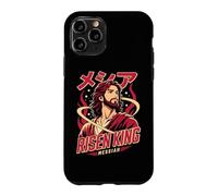 Custodia per iPhone 11 Pro Re Risorto Messia Cristiano Anime Manga Gesù Fede Arte