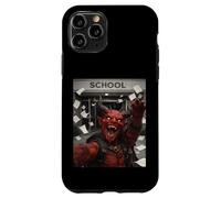 Custodia per iPhone 11 Pro Red Devil, meme selfie divertente, ultimo giorno di scuola