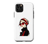 Custodia per iPhone 11 Pro Red Lens Fashion Muse - Fascia per capelli a righe con inchiostro chic