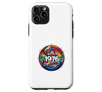 Custodia per iPhone 11 Pro Regalo per 50° compleanno 1976 Disco Peace Vintage Love Retro Funk