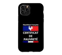 Custodia per iPhone 11 Pro Repubblica Francese Certificato di Povertà Disoccupazione Debito